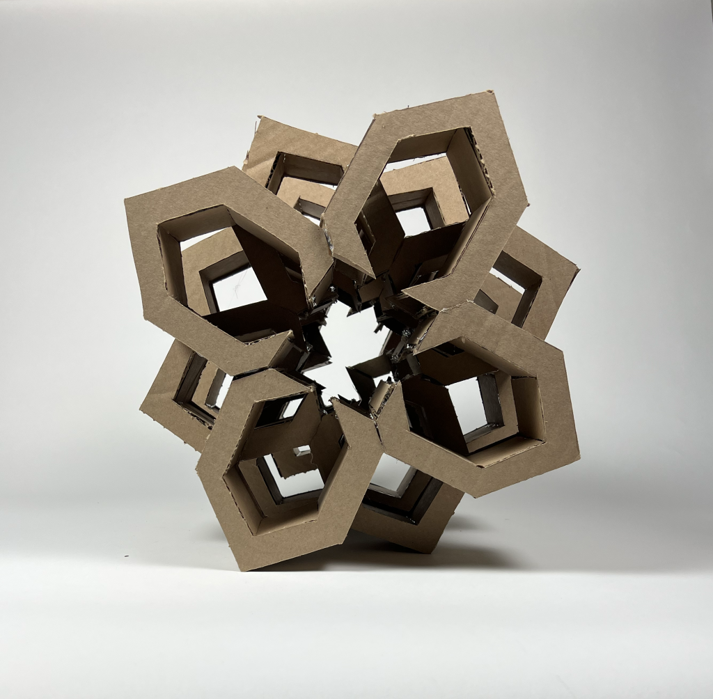 Cardboard Construction, 3-Dimensional Design, 2024, "Untitled"
18" x 12" x 11"