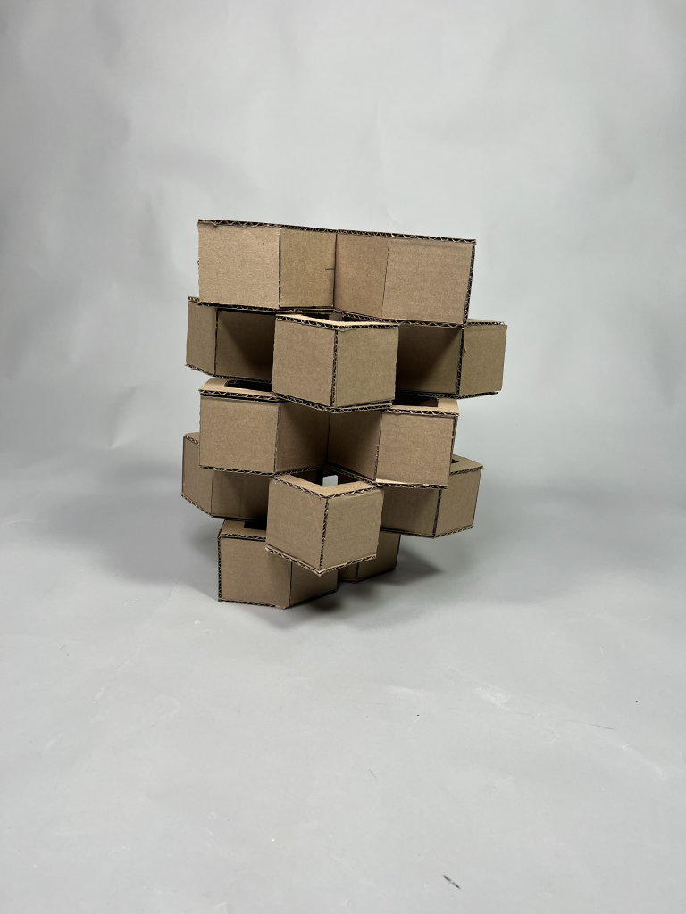Cardboard Construction, 3-Dimensional Design, 2024, "Untitled"
18" x 12" x 11"