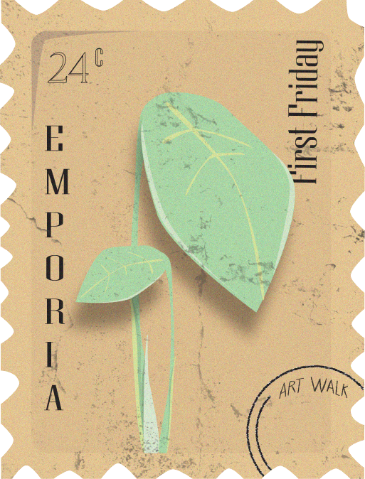 Emporia First Friday Sticker Design, 2024, Adobe Illustrator